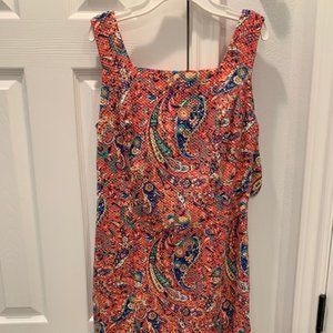 Talbots red paisley sundress